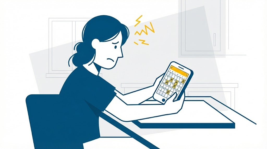 Frustrated homeowner stuck scheduling a repair by phone